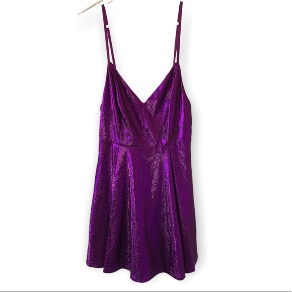 Lulus metallic purple dress - Picture 3 of 7